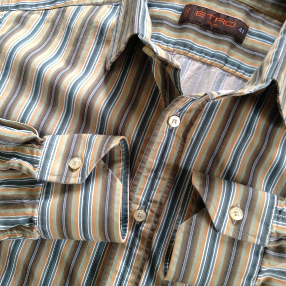 Etro Milano Size 41, fits like medium, L/S shirt - Picture 1 of 5